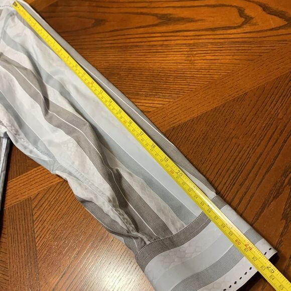 ZAGIRI shirt hidden button front embroidered cuffs stitch detail stripe men’s L - Picture 12 of 14